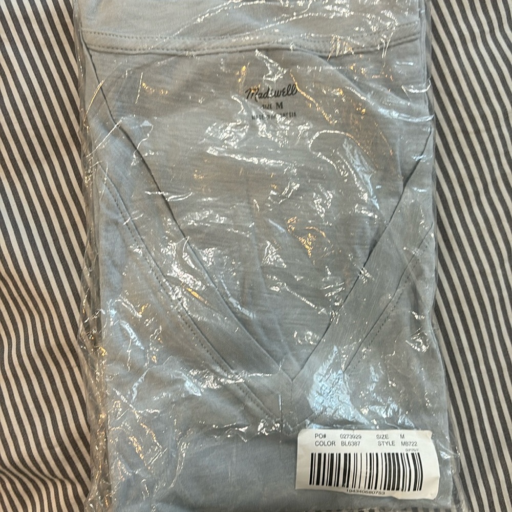 NWT madewell blue vneck tissue tee size m